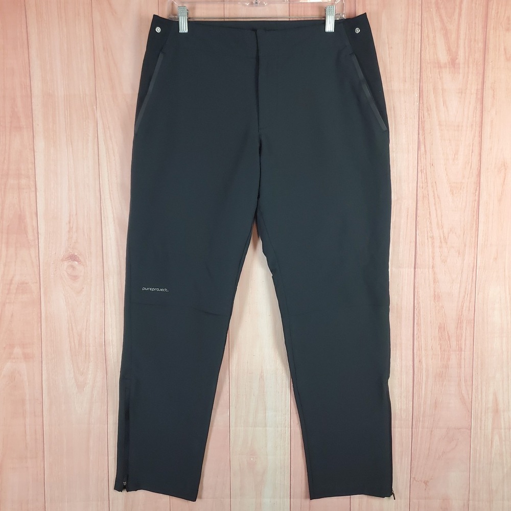 Brooks PureProject Mens Pant Medium Black Polyester Pockets Zip Fly Straight Leg